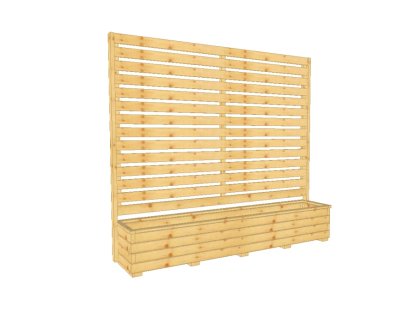 Dřevěný truhlík Áčko XL 40/200 se zástěnou Lamel 3