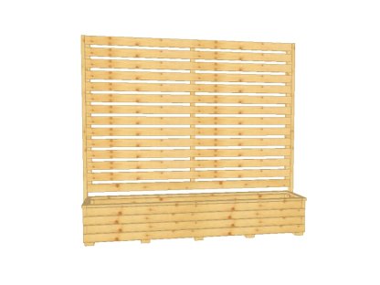 Dřevěný truhlík Áčko XL 40/200 se zástěnou Lamel 3 2
