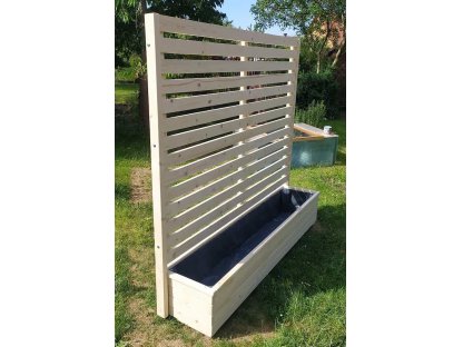 Dřevěný truhlík Áčko XL 40/200 se zástěnou Lamel 3