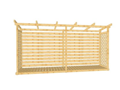 Dřevník Alfa Klasika 80400, bez střešní krytiny 2