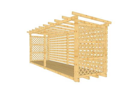 Dřevník Macík 140500, bez střešní krytiny