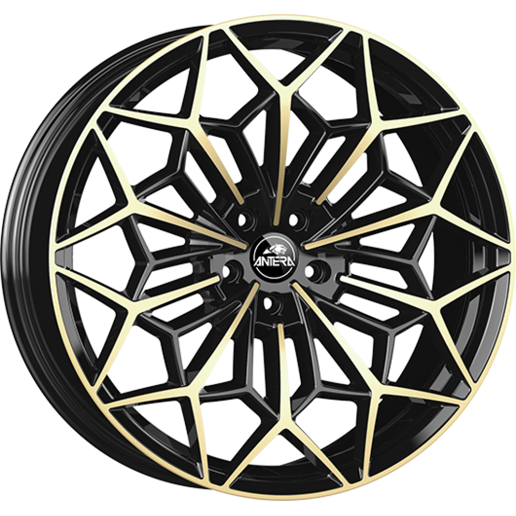 10,0x23 5/120 ET40 Antera A105; piano black champagne, rovná d.p., průměr 72,6 (1100kg)