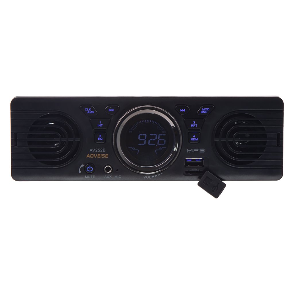 1DIN autorádio BLUETOOTH/USB/SD/AUX, s vestavěnými reproduktory