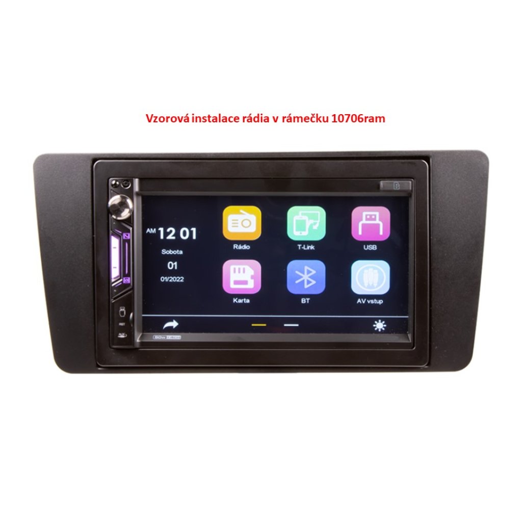 2DIN autorádio s 6,9" LCD, CarPlay, Android Auto, Bluetooth, USB, microSD, multicolor