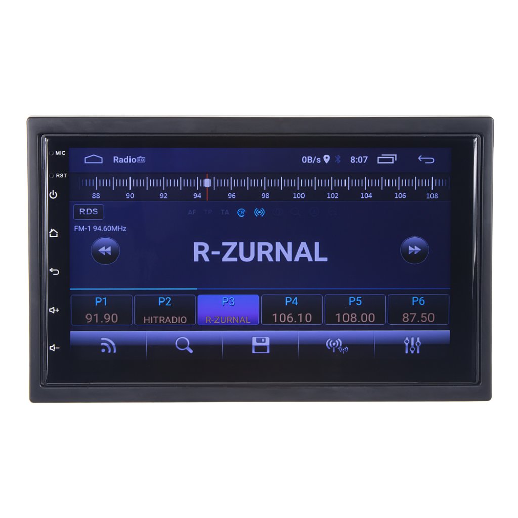 2DIN autorádio s 7" LCD, Android 10, WI-FI, GPS, Mirror link, Bluetooth, 2x USB