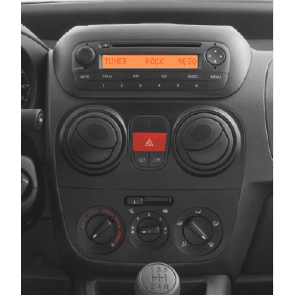 2DIN redukce pro Citroën Nemo, Fiat Qubo, Fiorino, Peugeot Bipper 2008-