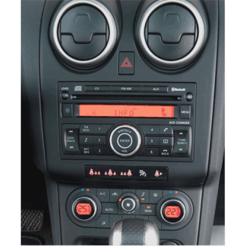 2DIN redukce pro Nissan X-trail 2001-2007, Qashqai 2001-11/2013