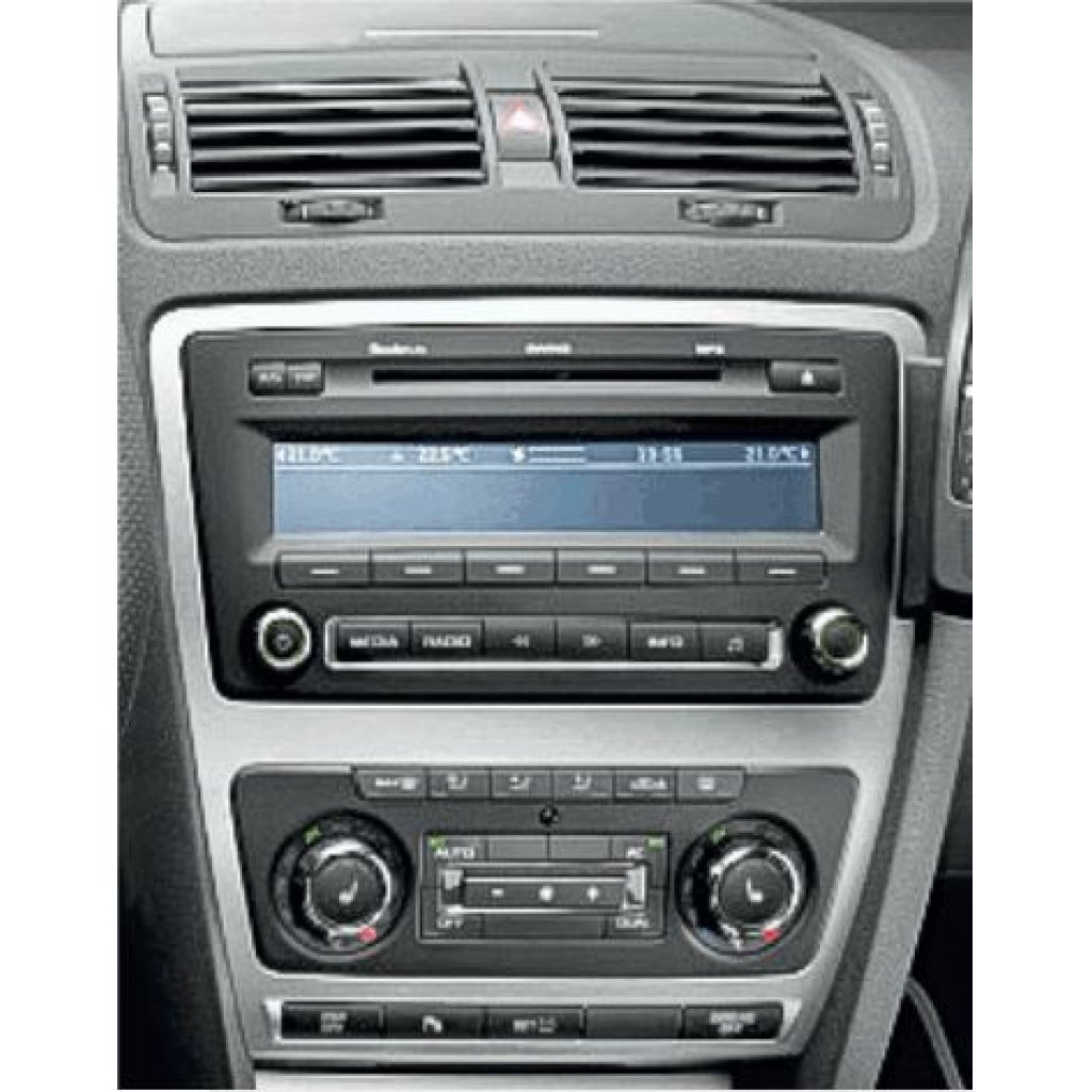 2DIN redukce pro Škoda Octavia 2009-2013 manual/auto Clima dřevo