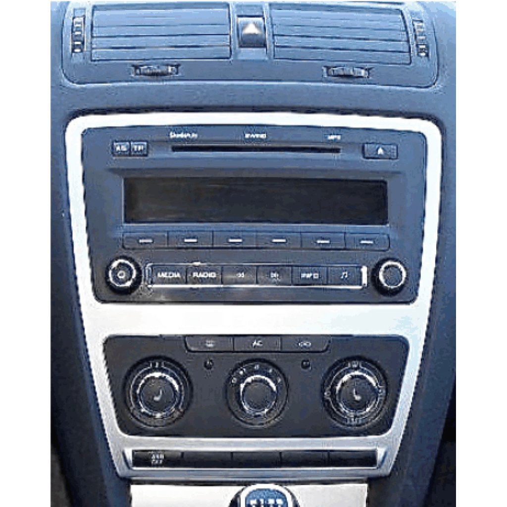 2DIN redukce pro Škoda Octavia 2009-2013 manual Clima šedý