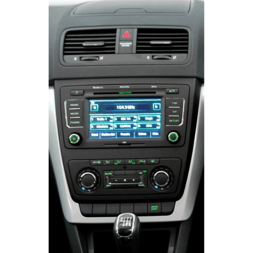 2DIN redukce pro Škoda Yeti 2009- s Clima