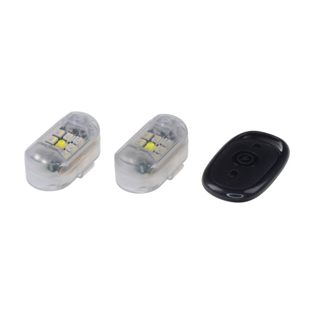 2x AKU LED výstražné světlo na motocykl