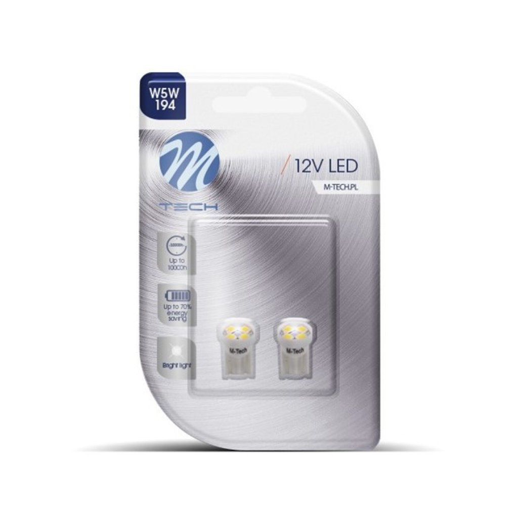 2x Dioda LED L017 - W5W 4xSMD 2835 bílá LB017W