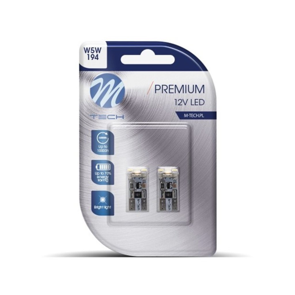 2x Dioda LED L329 - W5W 4xSMD2835 CANBUS bílá LB329W, 51096