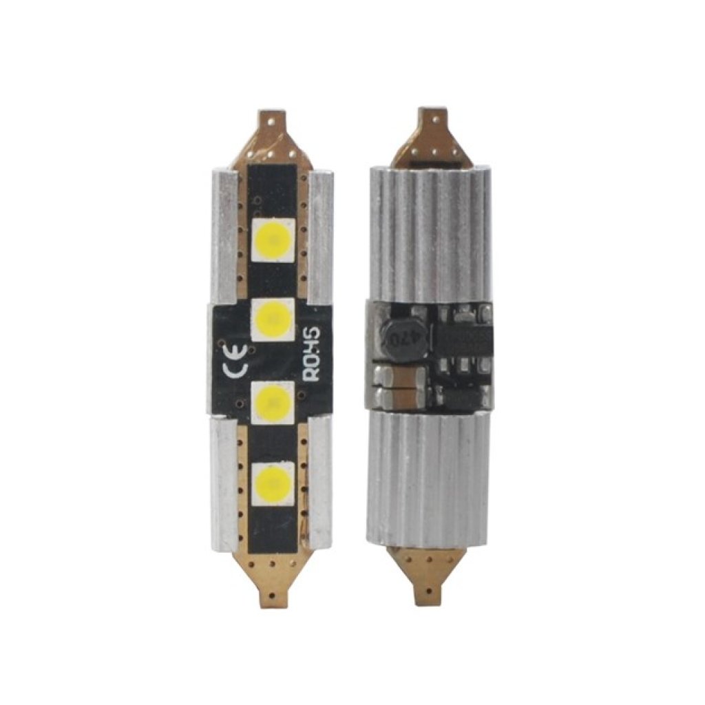 2x Dioda LED LB350W-C5W 36mm 4xSMD3632 Samsung CANBUS Bílá 52993