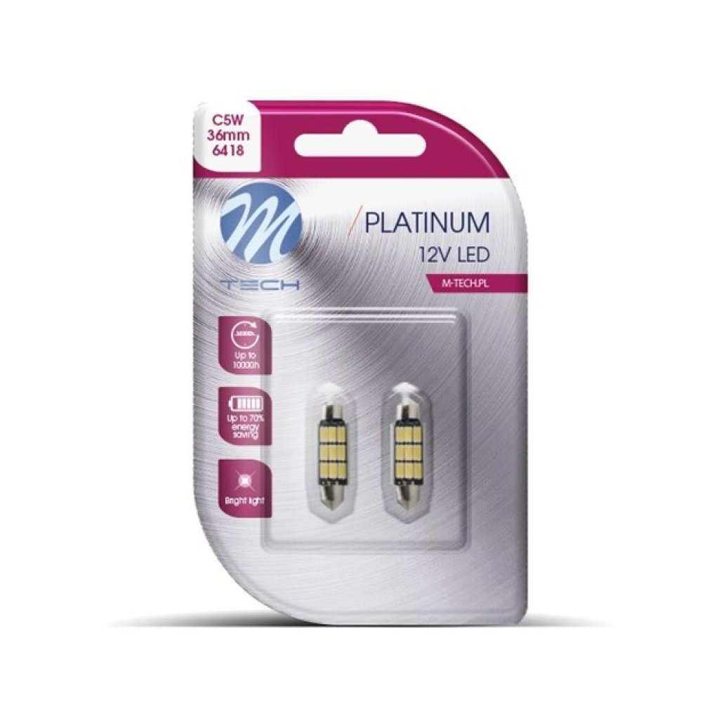 2x Dioda LED LB815W - C5W 36mm 9xSMD5630 bílá LB815W, 52478
