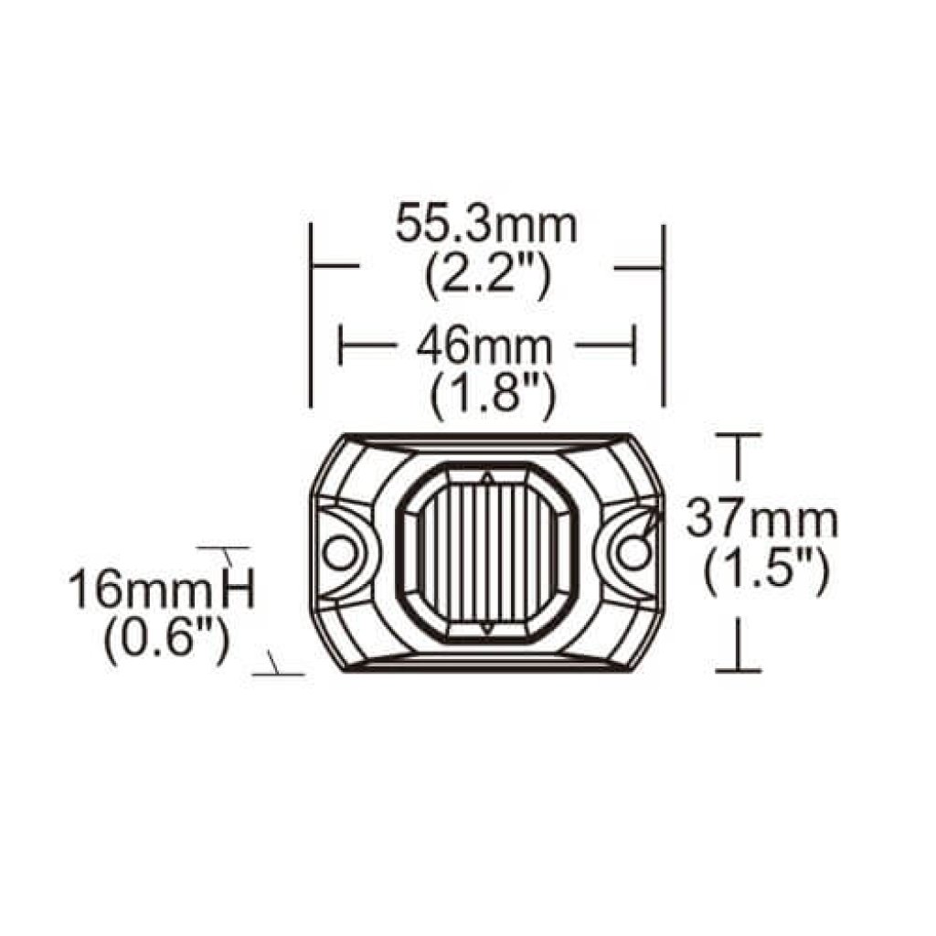 2x PROFI výstražné LED světlo vnější modré, 12-24V, ECE R65