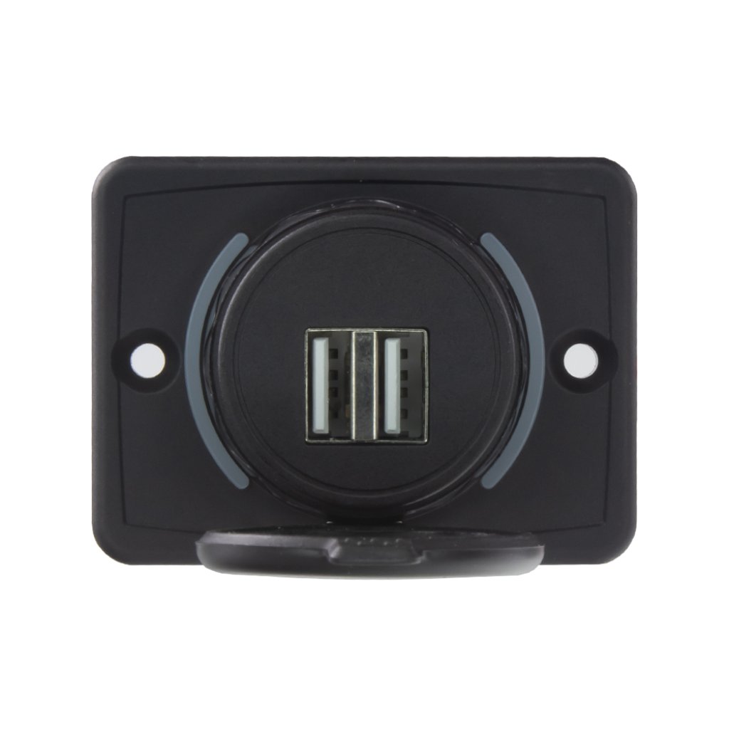 2x USB 4,8A zásuvka 12/24V, montáž na povrch