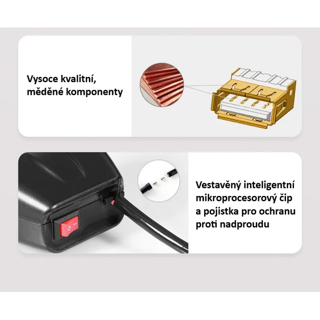 2x USB nabíječka s voltmetrem/teploměrem na motocykl