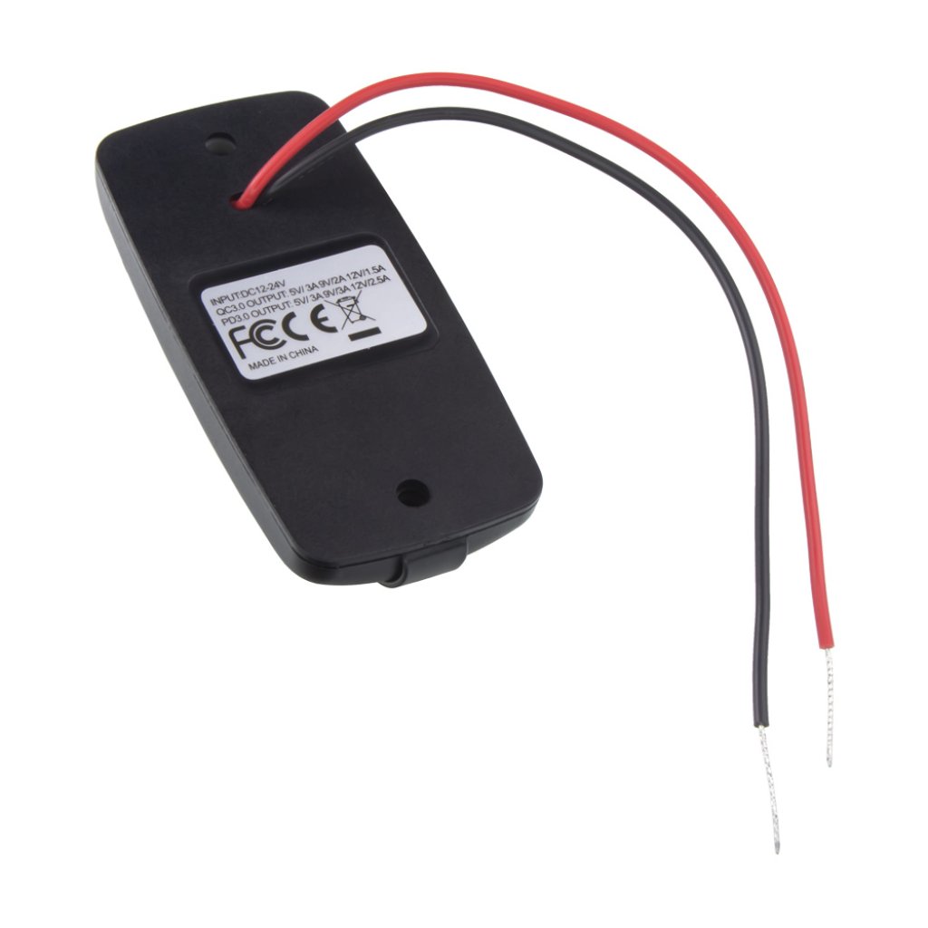 2x USB QC3.0 + USB-C PD3.0 zásuvka 12/24V, montáž na povrch