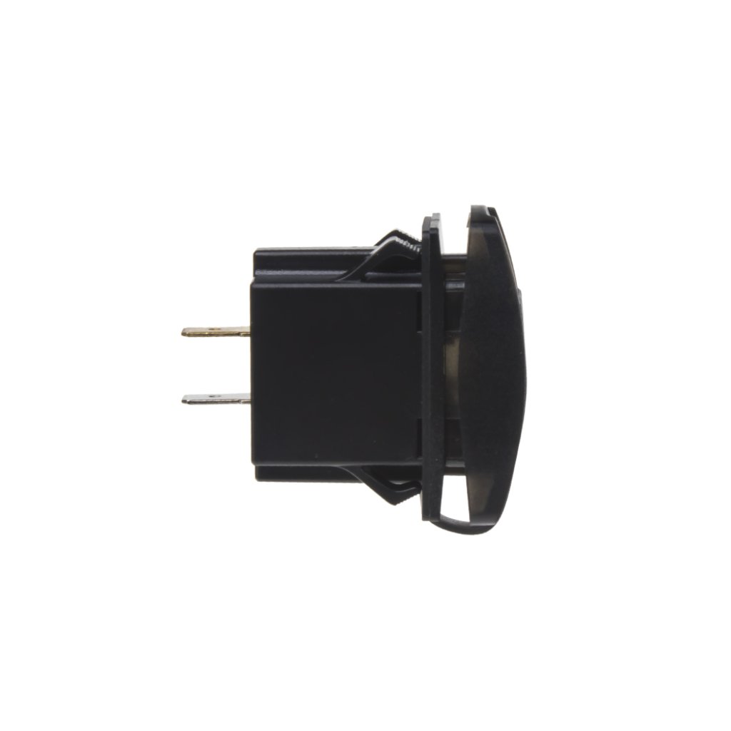 2x USB zásuvka "Rocker" s voltmetrem, modrá