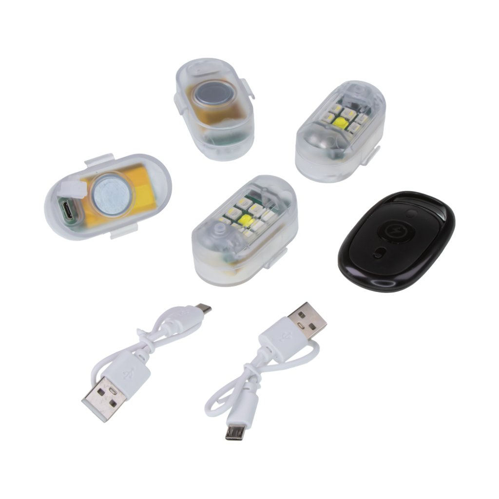 4x AKU LED výstražné světlo na motocykl