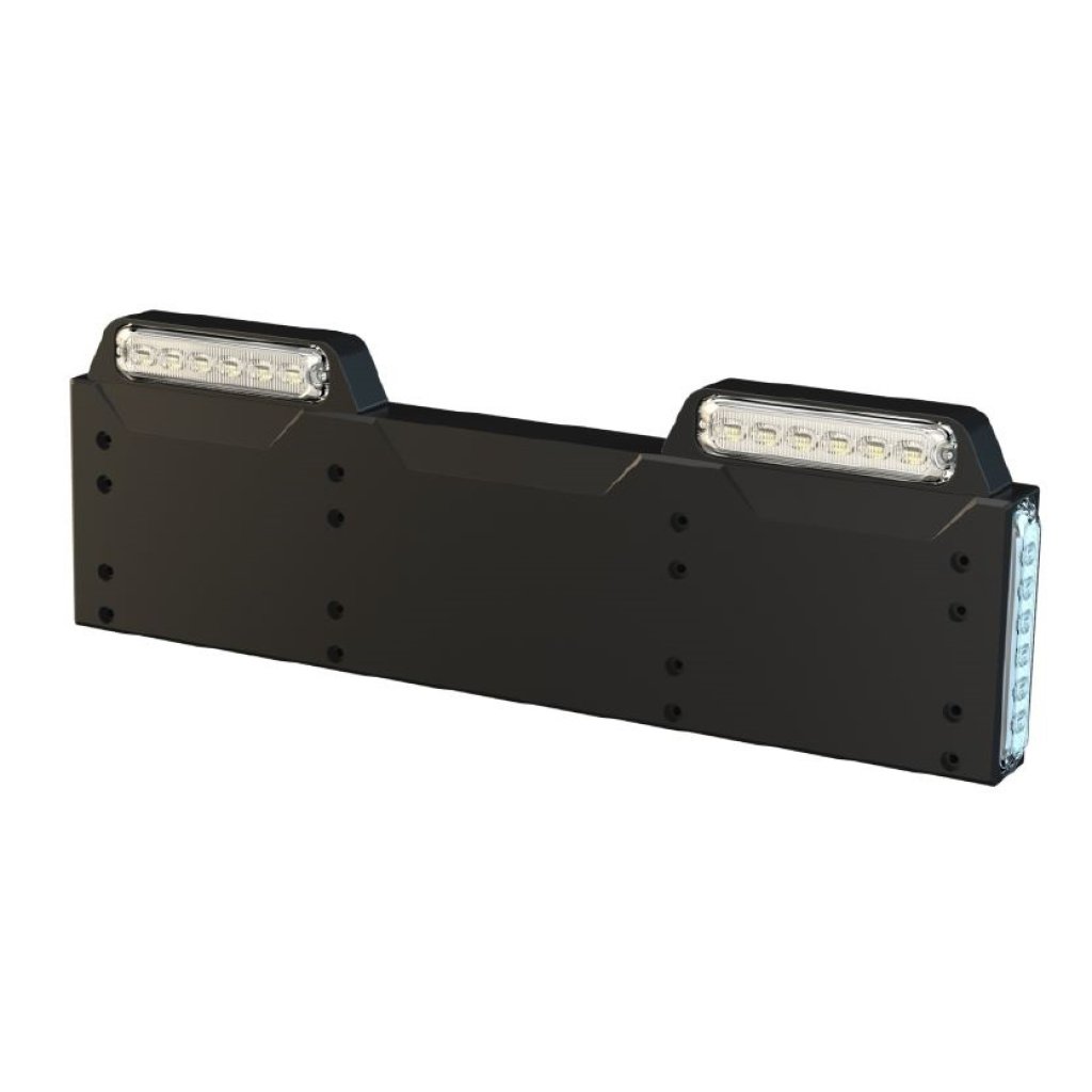 4x PREDATOR 6x4W LED pod SPZ, 12-24V, oranžový, ECE R65