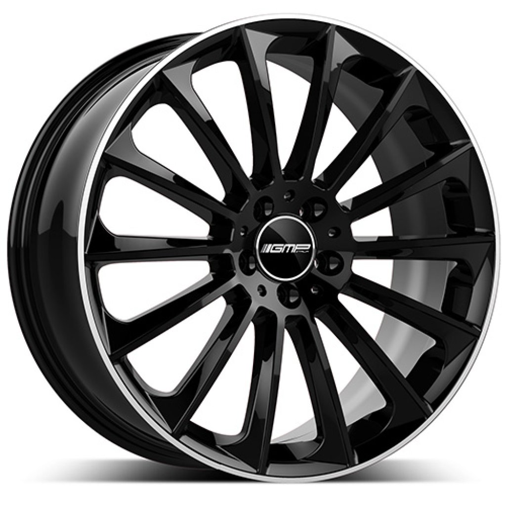 9,0x21 5/112 ET35 GMP Stellar; black diamond lip, kulová R14, průměr 66,6 (900kg)