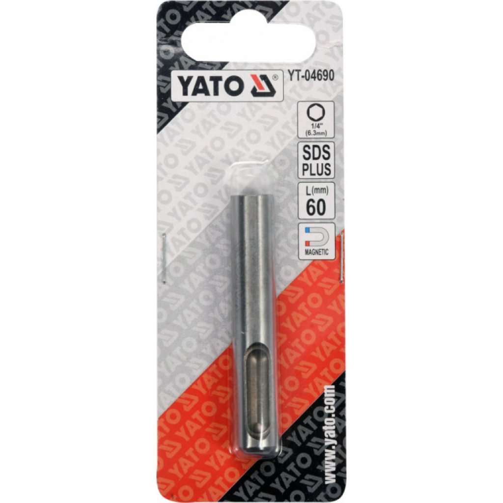 Adaptér do vrtačky SDS+ HEX 1/4" - YT-04690