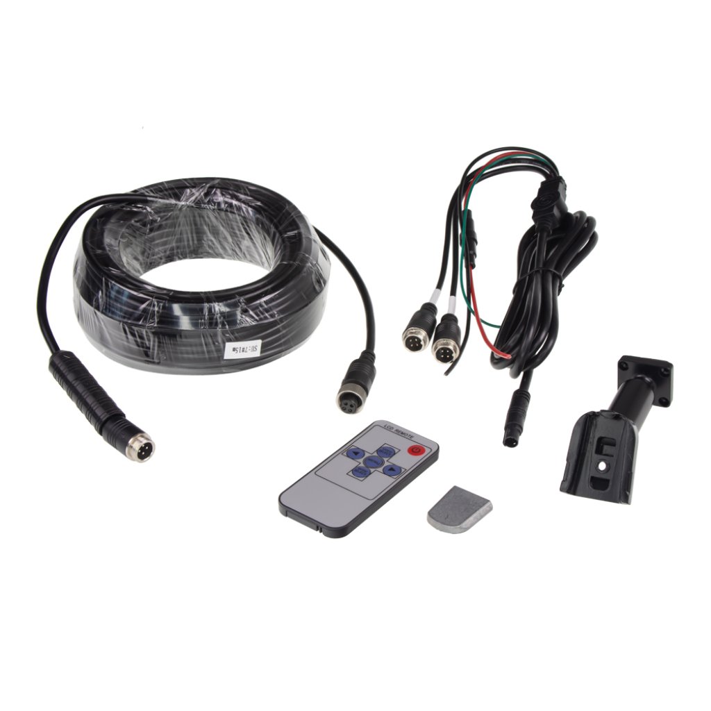 AHD kamerový set monitoru 7" na držák zrcátka se 2 x 4PIN + kamera + 15m kabel