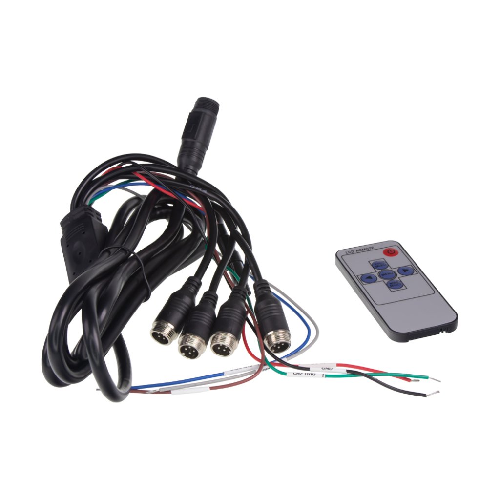 AHD monitor 7" s kvadrátorem a s 4x4PIN vstupy