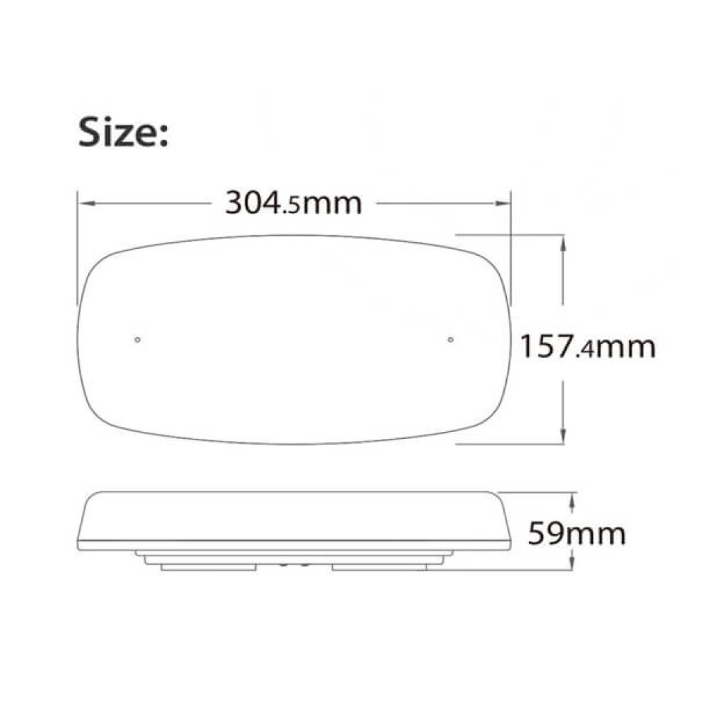 AKU LED rampa oranžová, 84LEDx0,5W, magnet, 12-24V, 304mm, ECE R65 R10