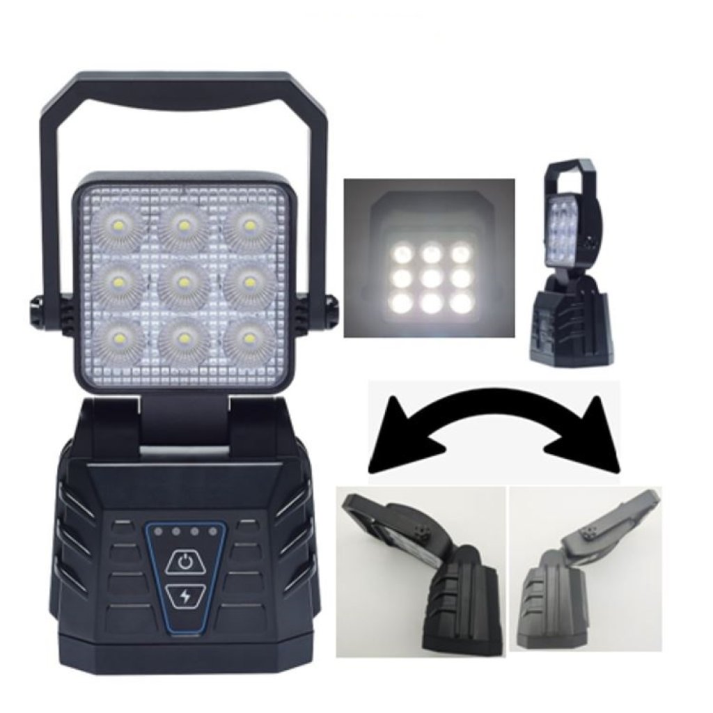 AKU LED světlo s magnetem, 9 x LED