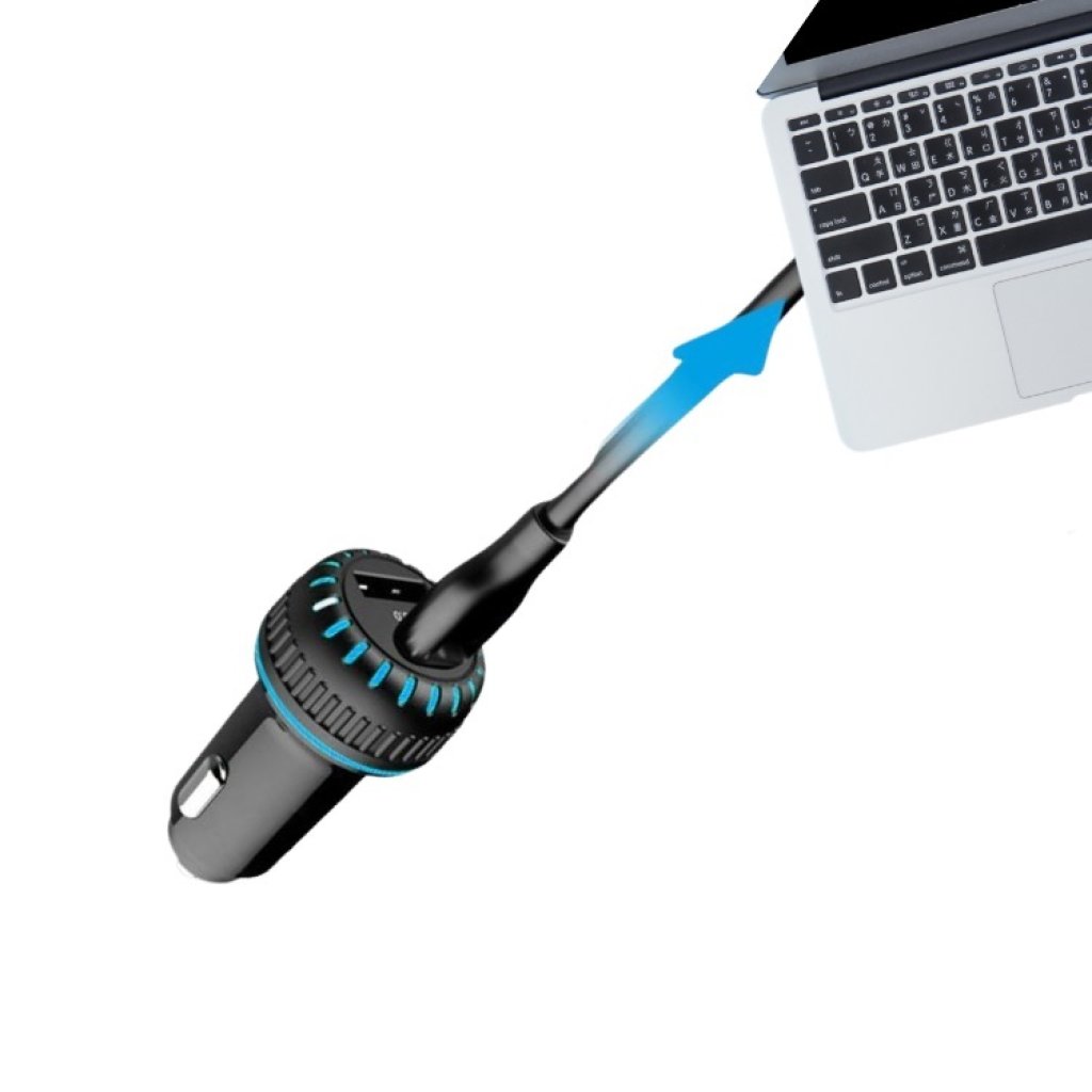 Autoadaptér USB/USB-C 12/24V PD/QC3.0