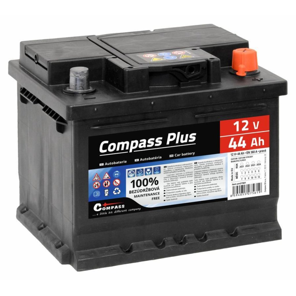 Autobaterie COMPASS PLUS 12V 44Ah