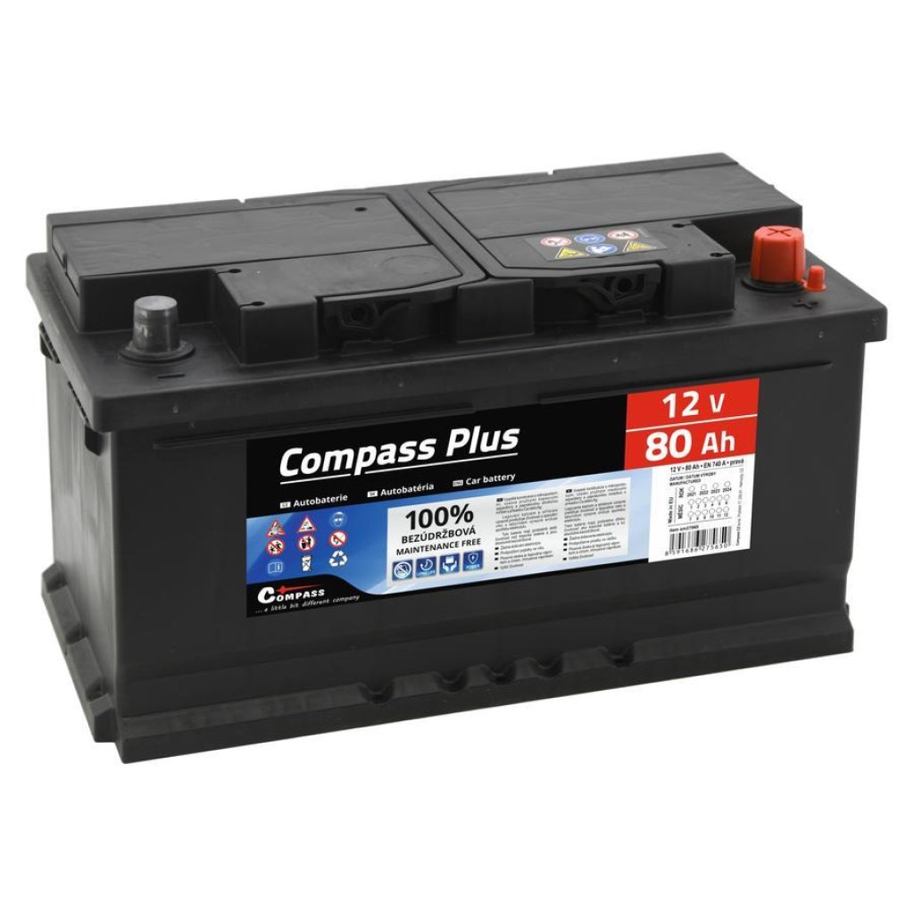 Autobaterie COMPASS PLUS 12V 80Ah