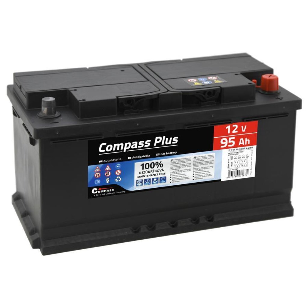 Autobaterie COMPASS PLUS 12V 95Ah