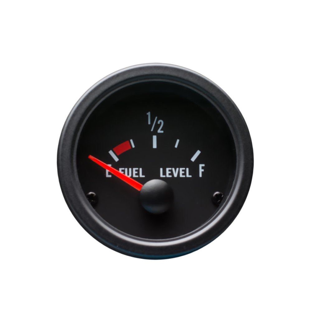 Autogauge palubní přístroj - hladina paliva s černým podkladem