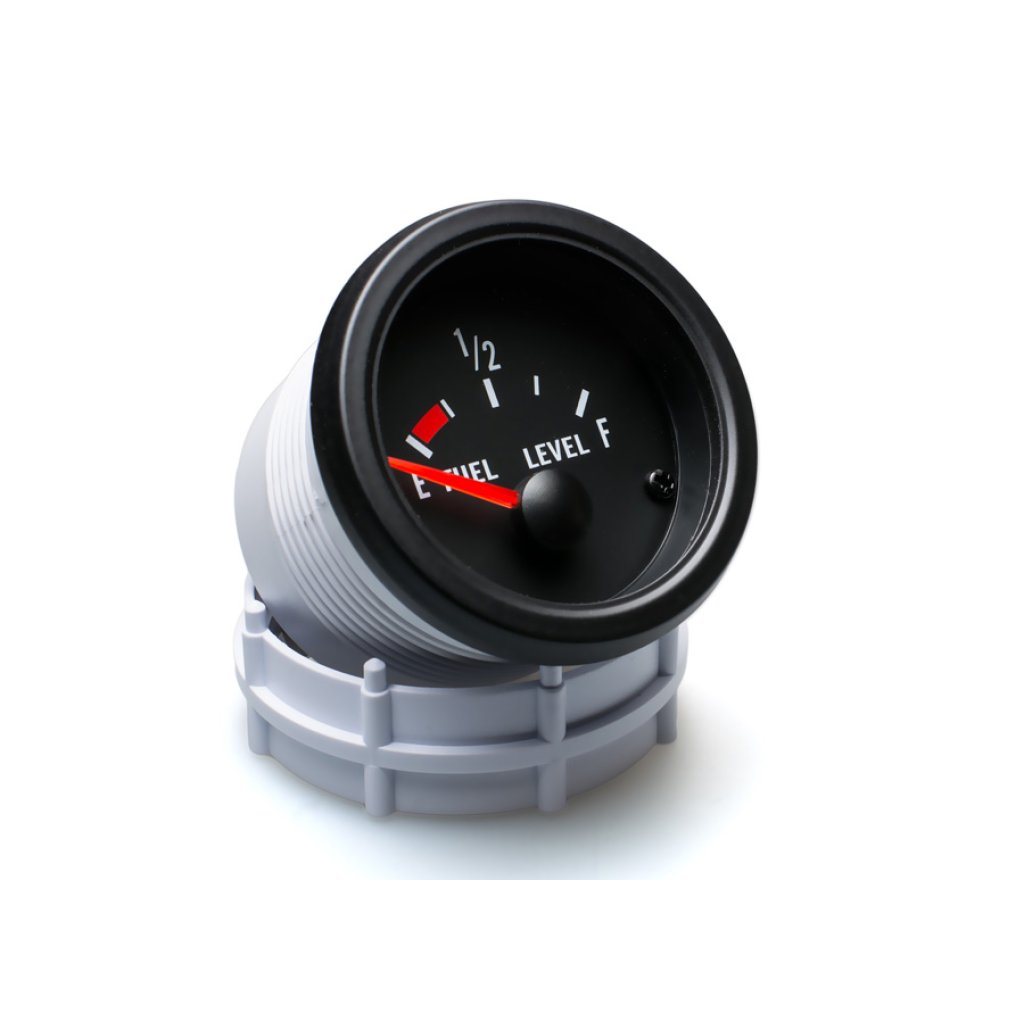 Autogauge palubní přístroj - hladina paliva s černým podkladem