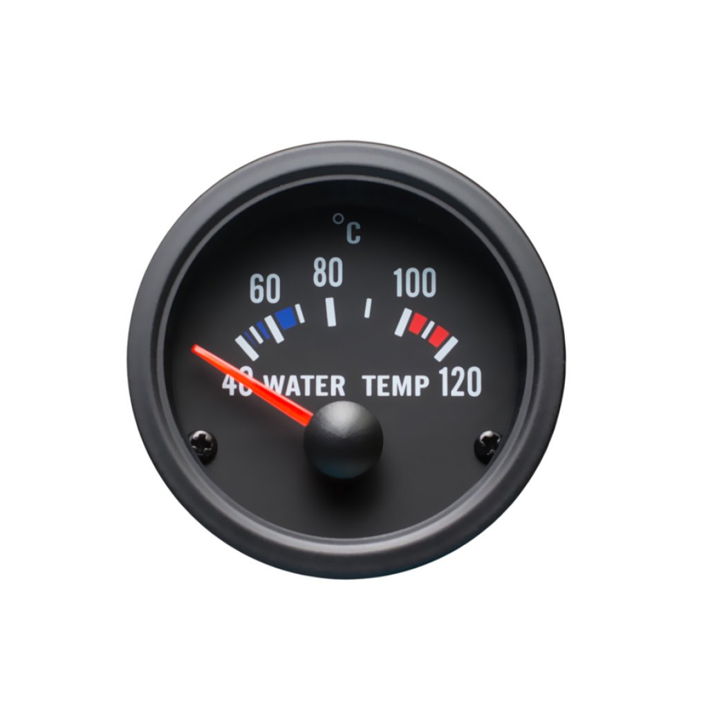 Autogauge palubní přístroj - teplota vody s černým podkladem
