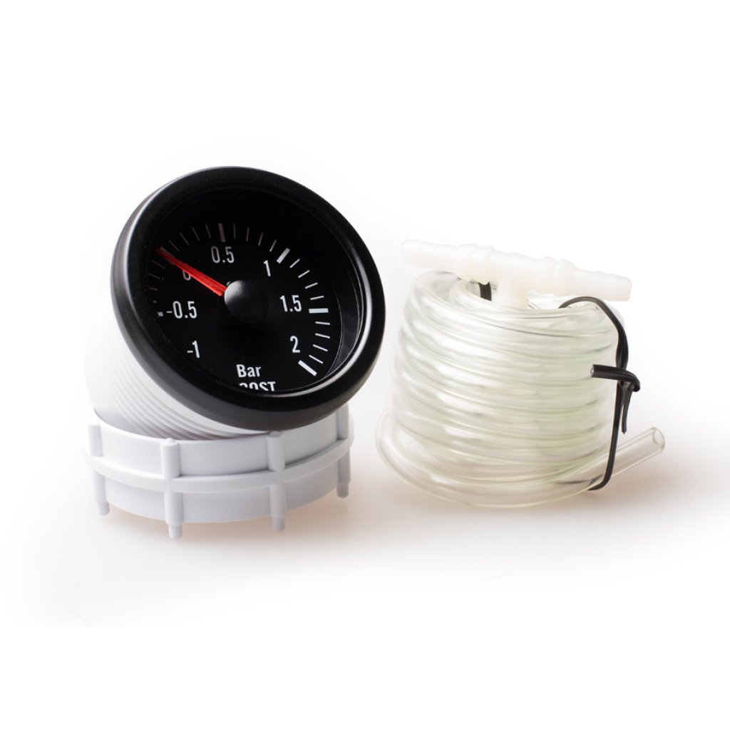 Autogauge palubní přístroj - tlak turba s černým podkladem