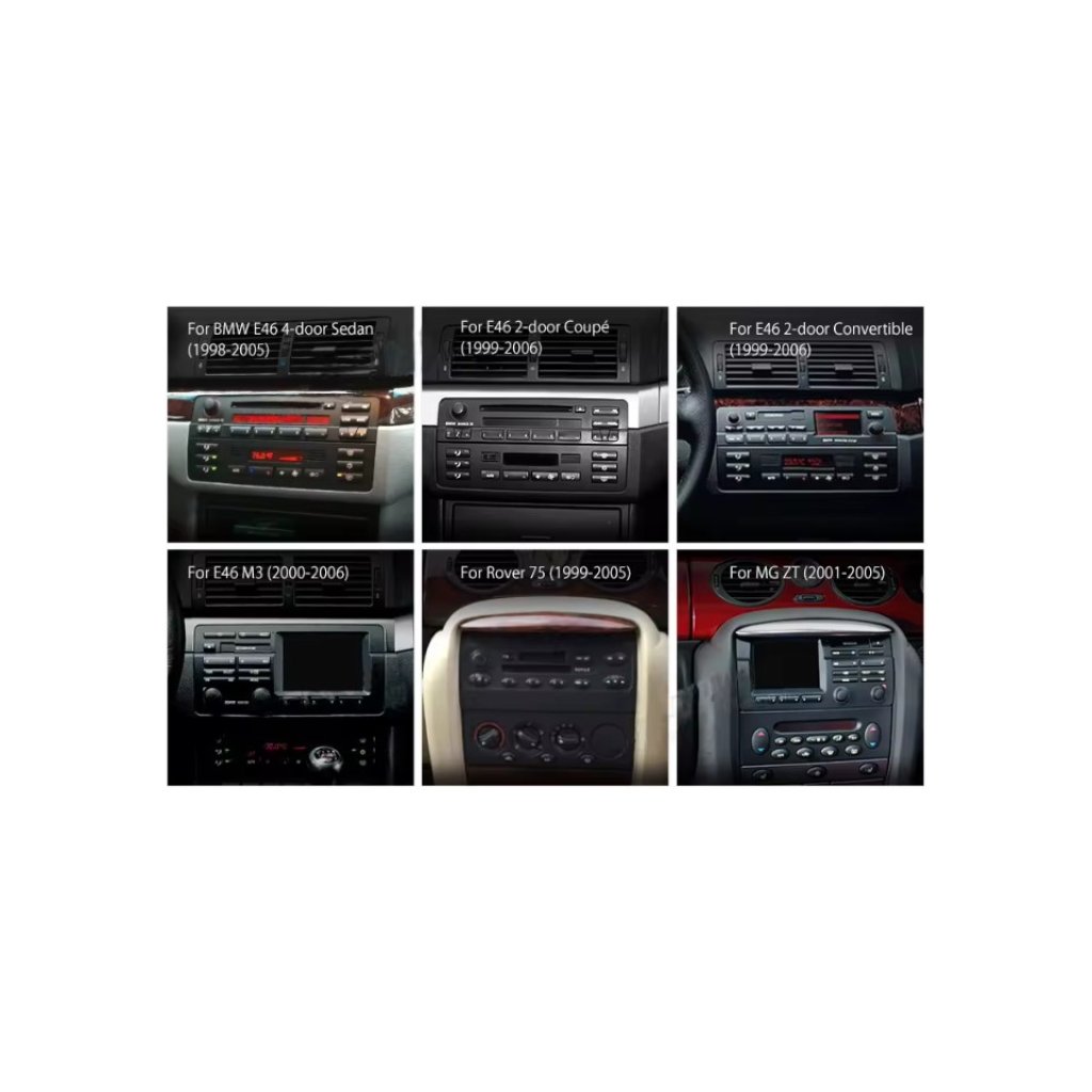 Autorádio pro BMW E46 M3 98-05 s 9" LCD, Android, WI-FI, GPS, CarPlay, 4G, Bluetooth, 2x USB