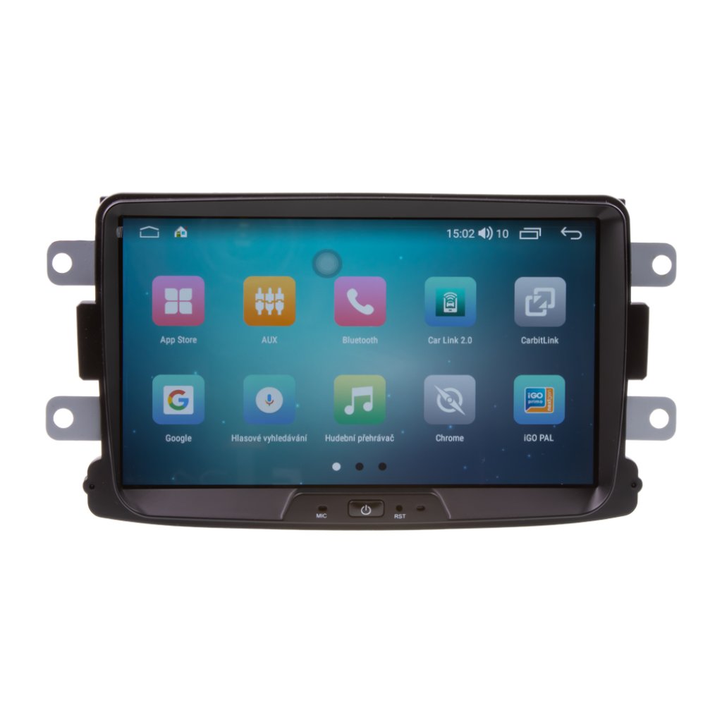 Autorádio pro Dacia, Renault, Opel s 8" LCD, Android, WI-FI, GPS, CarPlay, 4G, Bluetooth, 2x USB