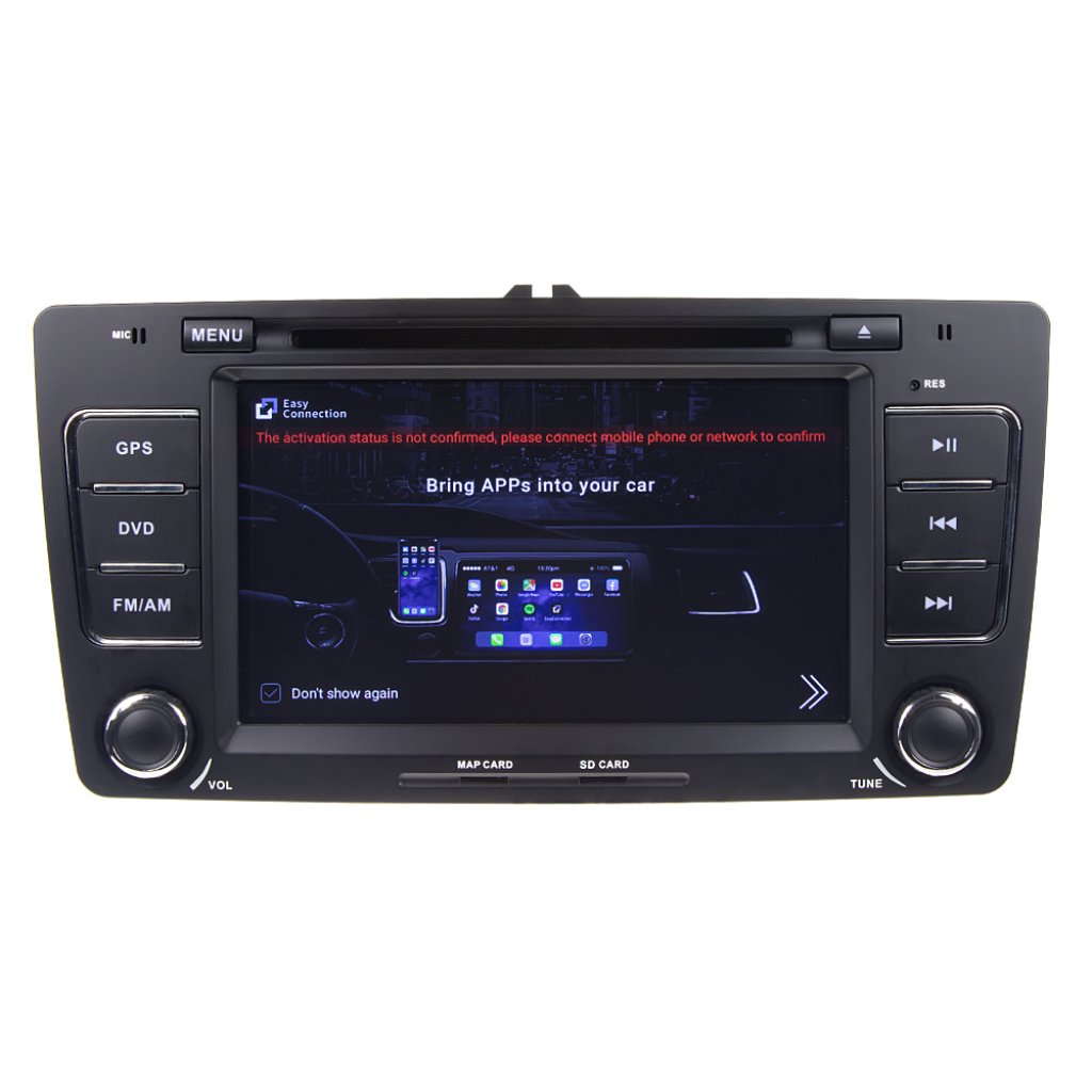 Autorádio pro Škoda Octavia II, Yeti s 7" LCD, Android 11.0, WI-FI, GPS, Carplay, Bluetooth, 3x USB