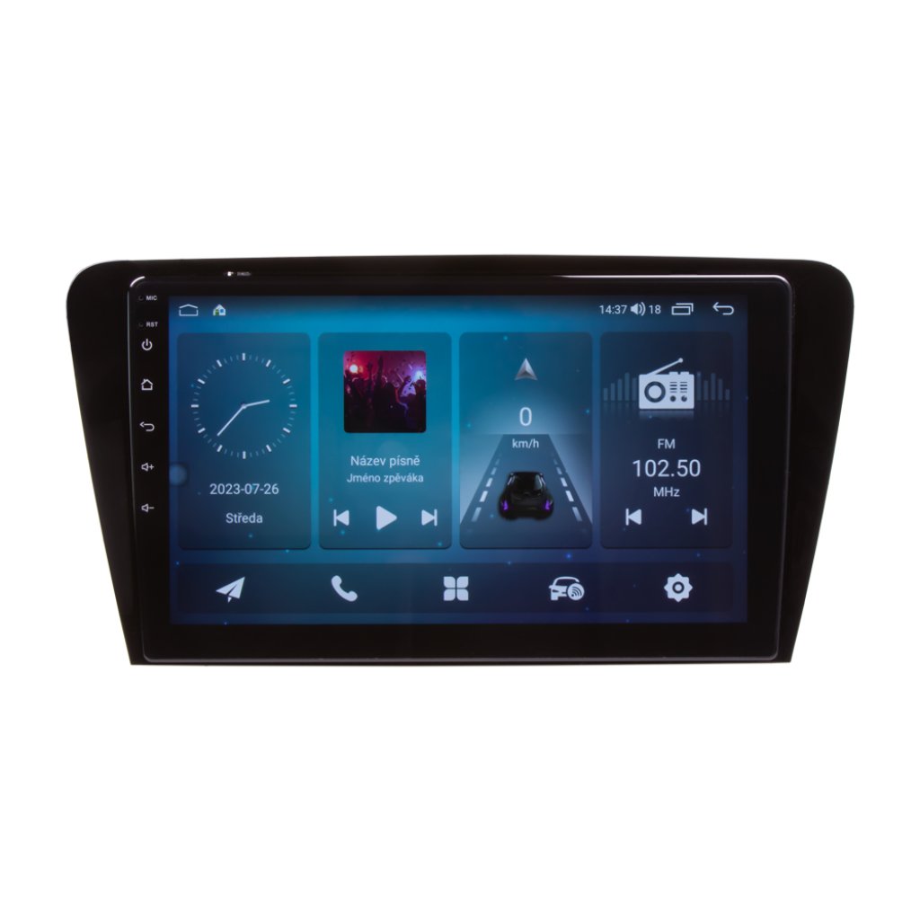 Autorádio pro Škoda Octavia III 2013-2018 s 10,1" LCD, Android, WI-FI, GPS, CarPlay, 4G, Bluetooth