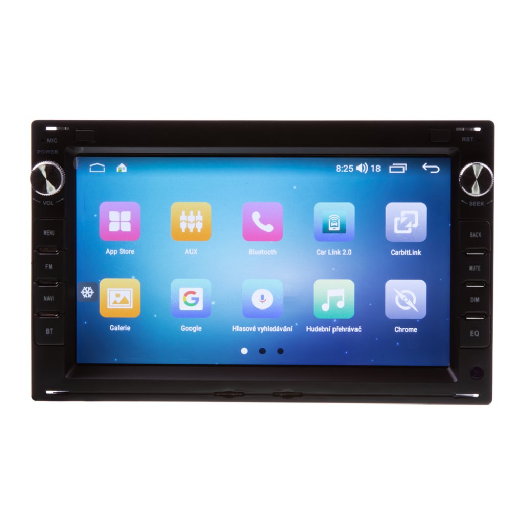 Autorádio pro VW, Škoda s 7" LCD, Android, WI-FI, GPS, CarPlay, Bluetooth, 4G, 2x USB