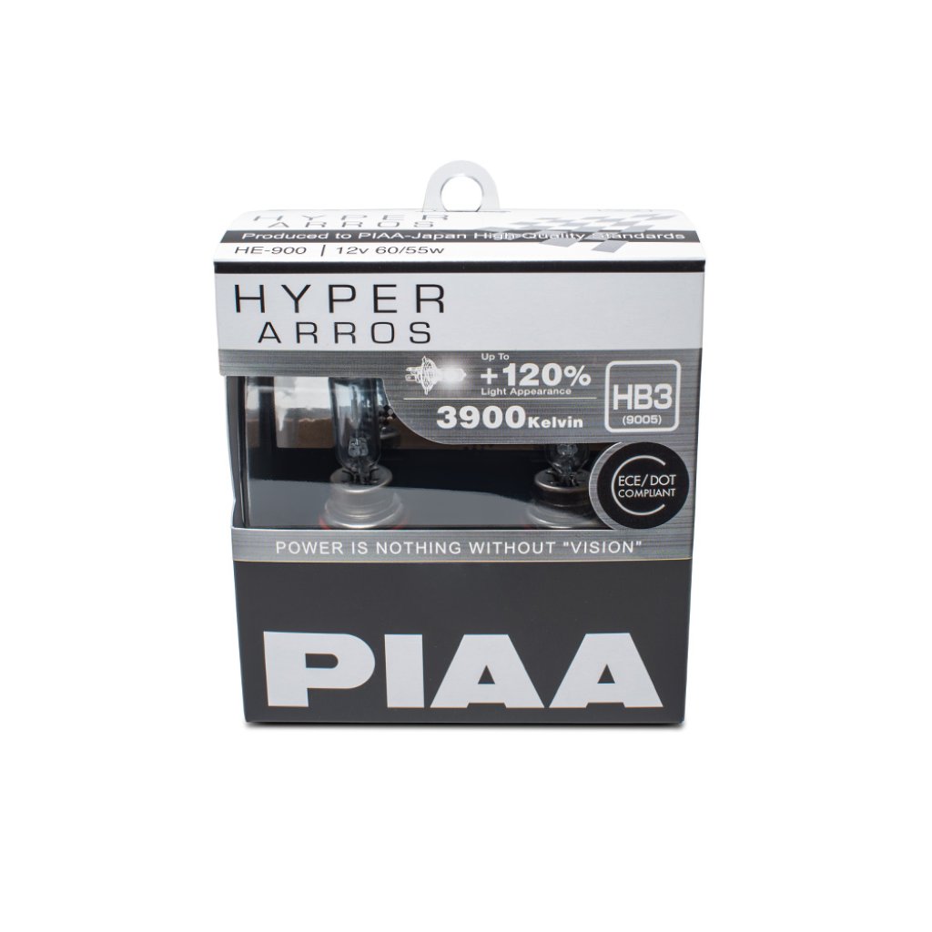 Autožárovky PIAA Hyper Arros 3900K HB3 - o 120 % vyšší svítivost, zvýšený jas