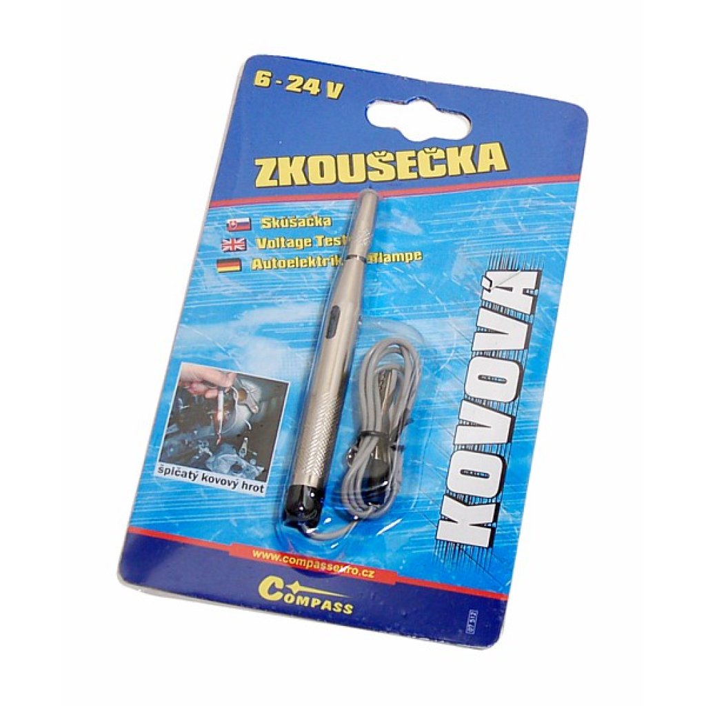 Autozkoušečka 6-24V kovová s jehlou, 07512