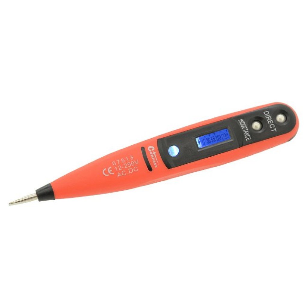 Autozkoušečka napětí digitální 12-250V, 07513