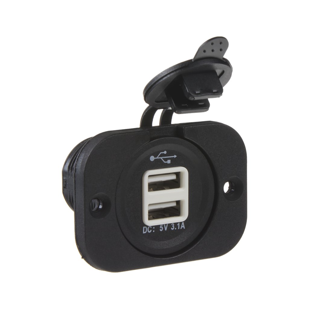 Balení 20ks 2x USB nabíječka (zásuvka) voděodolná do panelu