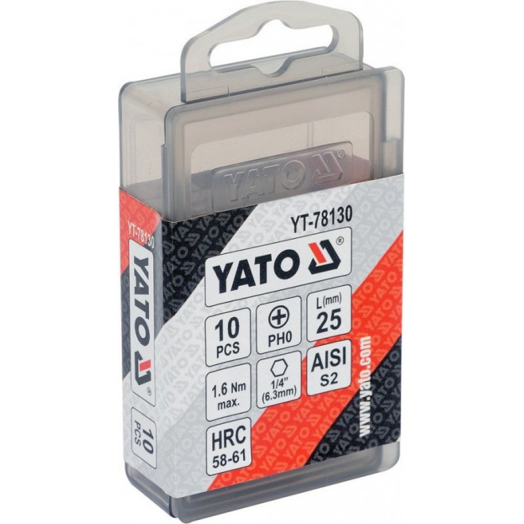 Bit křížový 1/4" PH0 x 25 mm 10 ks